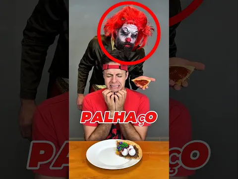 DESAFIO DA PIZZA COM PALHAÇO SOMBRIO #shorts