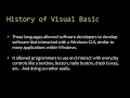 Visual Basic and Its History