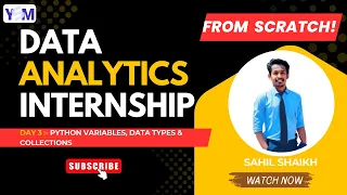 Day 3 - Python Variables Data Types Collections Python for Data Analytics YSM Info Solution