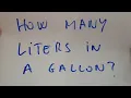 How Many Liters in a Gallon