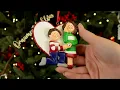 Ornaments by Elves Personalized Proposal Brunette Couple Engagement Ornament OBE-OC-376-MBR-FBR