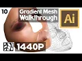 Gradient Mesh Advanced Tutorial - Learn Realistic Drawing Adobe Illustrator