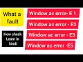 Window ac error E2 show what problem l Voltas window ac error code E1 E2 E3 E5 how to repair
