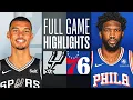 SPURS at 76ERS FULL GAME HIGHLIGHTS January 22 2024