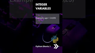 Integer Variables Python Shorts 03 Python Tutorial Deepak Radhakrishnan
