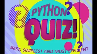 The BEST SIMPLEST and MOST EFFICIENT way to make a multiple choice questions quiz in python