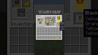 How to make an cute duck as a banner in Minecraft