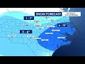 7 p m update Parts of NC already seeing snowfall eastern counties could see up to 10 inches