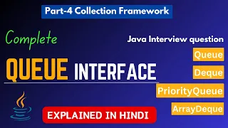 Java Collection Framework - Part 4 Queue Interface Complete explanation in Hindi