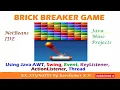 Java Mini Project 02 Brick Breaker Game using Java AWT Swing and Events RK KEYNOTES RK