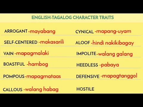 Download MP3 Learn English to Tagalog Negative Traits (Vocabulary part 6)