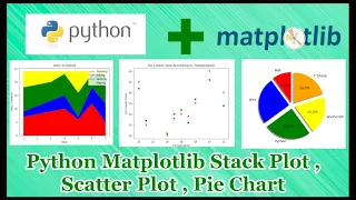 Python Matplotlib Tutorial Part 3 Pie Chart Stack Plot Scatter Plot