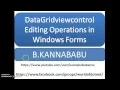 Editing Operations DataGridview Control in WindowsForms part-2