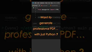 Generate PDF with Python