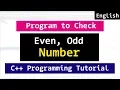 C Even or Odd Number Program CPP Tutorial