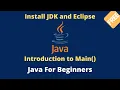 Java Tutorial for beginners - install eclipse JDK