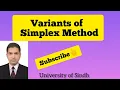 Lecture 5 Variants of Simplex Method