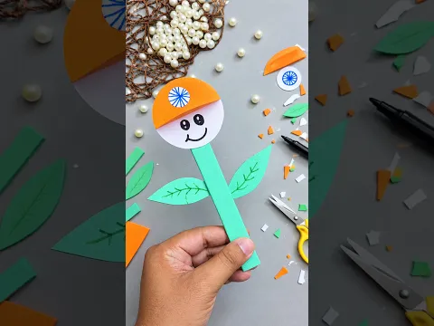 independence day craft for kids/ india flag #craft #papercraft #india #kids #shorts #shortvideo #yt