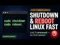 How to Shutdown and Reboot Linux System Linux Commands Tutorial 2026