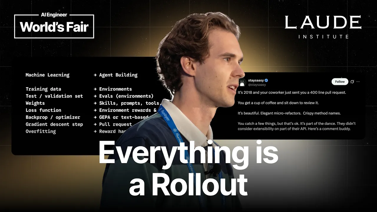 Everything Is a Rollout — Alex Shaw + Ryan Marten, Terminal-Bench, Harbor, Laude Institute: video thumbnail