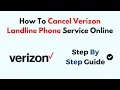 How To Cancel Verizon Landline Phone Service Online