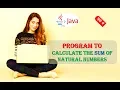 Java Program to Calculate the Sum of Natural Numbers Code and Explanation HINDI URDU
