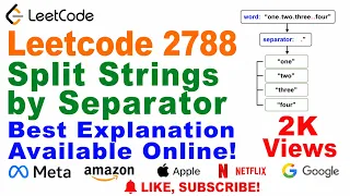 Leetcode 2788 Split Strings by Separator