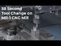 Under 60 Second Tool Change on the MR-1 CNC Gantry Mill - Chip to Chip Time Test on Steel