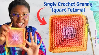 Download SINGLE CROCHET Granny Square Tutorial ✨ - No Holes! MP3