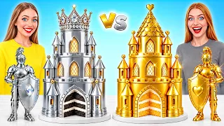 ケーキの装飾の挑戦 金対銀 | 素晴らしい料理のハック Multi DO Challenge