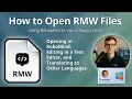 How to Open RMW Files RoboMind Script