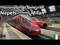High speed train from Napels via Rome Bologna to Milan in Italy Frecciarossa 1000 Trenitalia