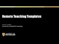 Remote Teaching Templates