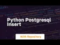 python postgresql insert