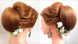 Voluminous Wedding Updo for Long Hair | Elegant Bridal Hairstyle Tutorial