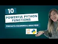 10 Essential Python Functions for Data Analysis in Jupyter Notebook Beginner-Friendly Guide