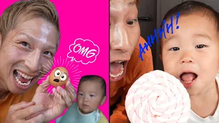 【POP Dad🕺🌈】 Yoshipapa's funny video🥳🥳🥳#longvideo#よしパパ#baby #dad#checkitout 👍#happening