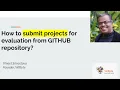 How to submit Python projects for evaluation from the GITHUB repository