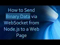 How to Send Binary Data via WebSocket from Node js to a Web Page