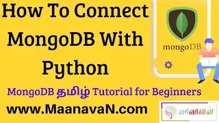How To Connect MongoDB With Python Tamil MongoDB Tamil Tutorial for Beginners
