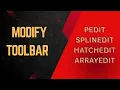 AutoCAD Tutorial for Beginners - MODIFY TOOLBAR PEDIT SPLINEDIT HATCHEDIT ARRAYEDIT