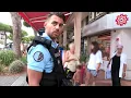 The police come to the aid of a child in distress
