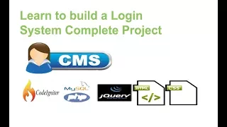Login system with HTML CSS PHP MYSQL CODEIGNITER tutorial 4