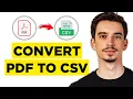 How To Convert PDF to CSV File 2026 - Complete Guide