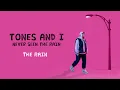 Lagu TONES AND I - NEVER SEEN THE RAIN (LYRIC VIDEO)