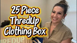 UNBOXING ThredUp 25 Piece Clothing Box Part Time Reseller