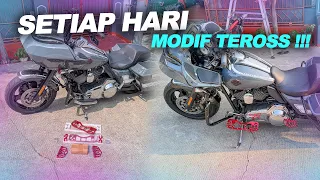 MODIF FOOTSTEP FLOORBOARDS ALA REBUFINI DI HARLEY ROADGLIDE !!