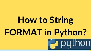 String formatting python format function in python