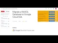 Migrate a MySQL Database to Google Cloud SQL