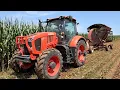 KUBOTA M7-172 Tractor Harvesting Corn